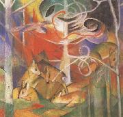 Franz Marc Deer in the Forest i (mk34) oil